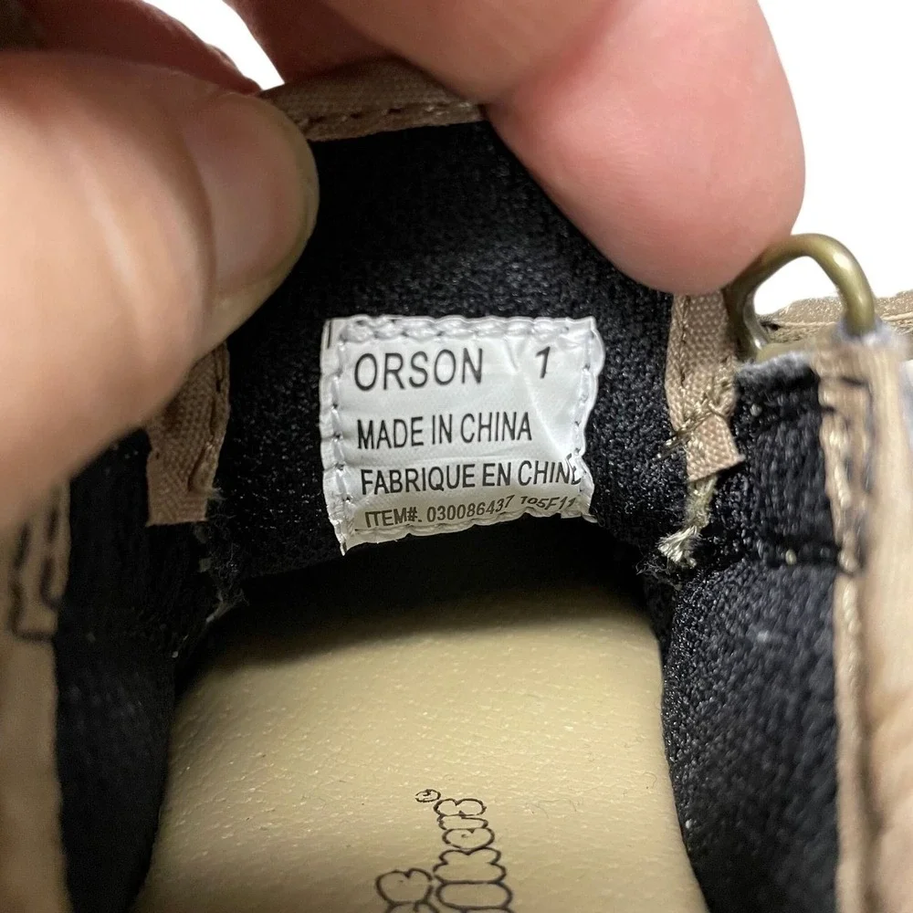 Wee Walkers Orson Sneakers Tan Wingtip Strap Toddler Boys Size 1/6-12 Months